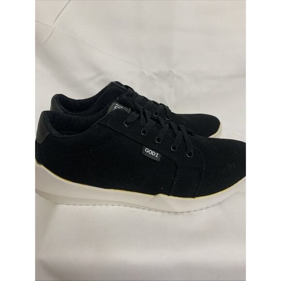 Godi Unisex Sneakers Mens 10 Women’s 11.5 Canvas Nwt Black - Picture 3 of 6